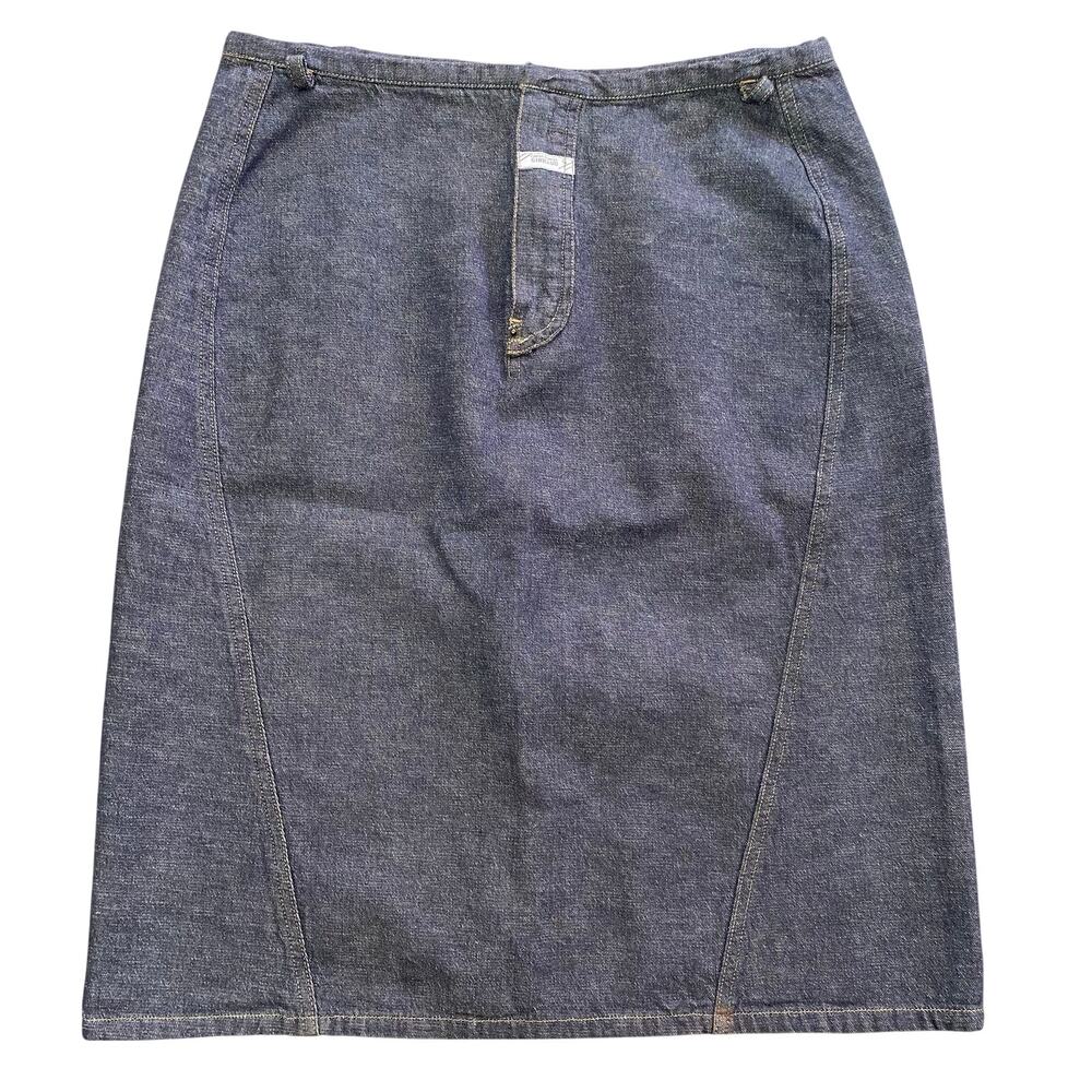 Vintage Y2K Marithe Francois Girbaud Grey Denim Mini Skirt Womens 29 US 8 Grunge
